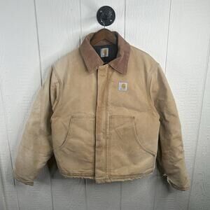 Vintage 90’s Faded Tan Arctic Detroit Style Jacket BRN J02 BRN Size Medium